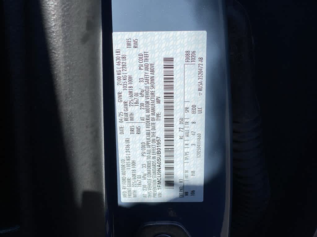 2025 Ford Escape ST-Line Select