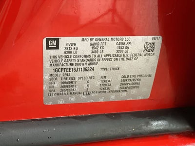 2018 Chevrolet Colorado 4WD ZR2