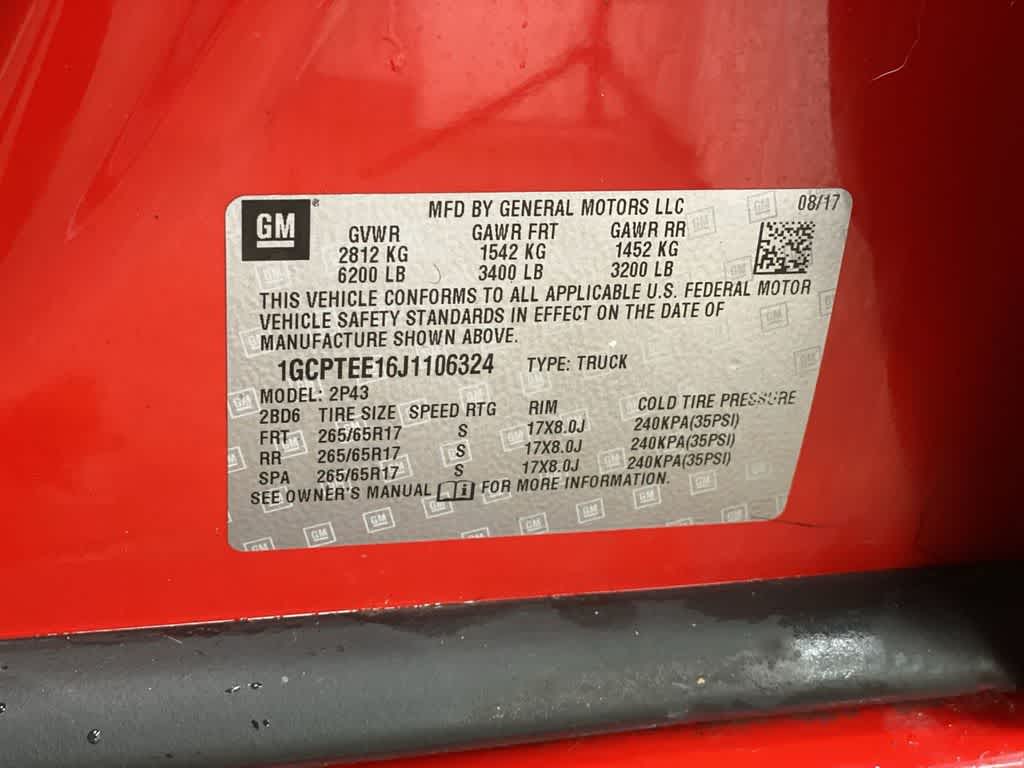 2018 Chevrolet Colorado 4WD ZR2