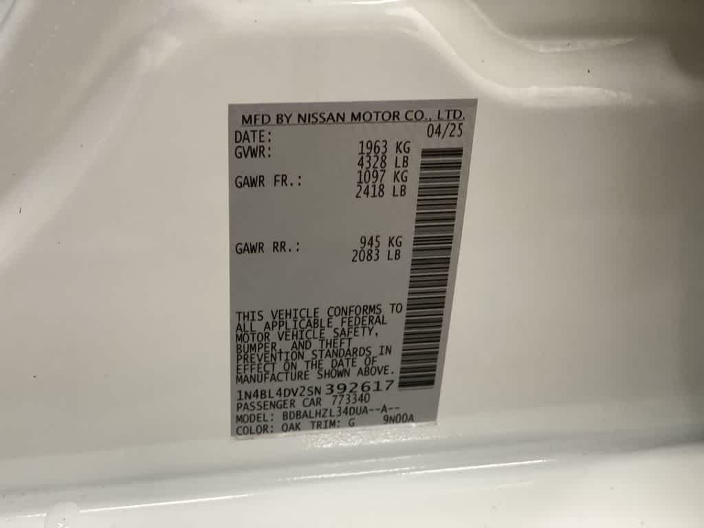 2025 Nissan Altima SV