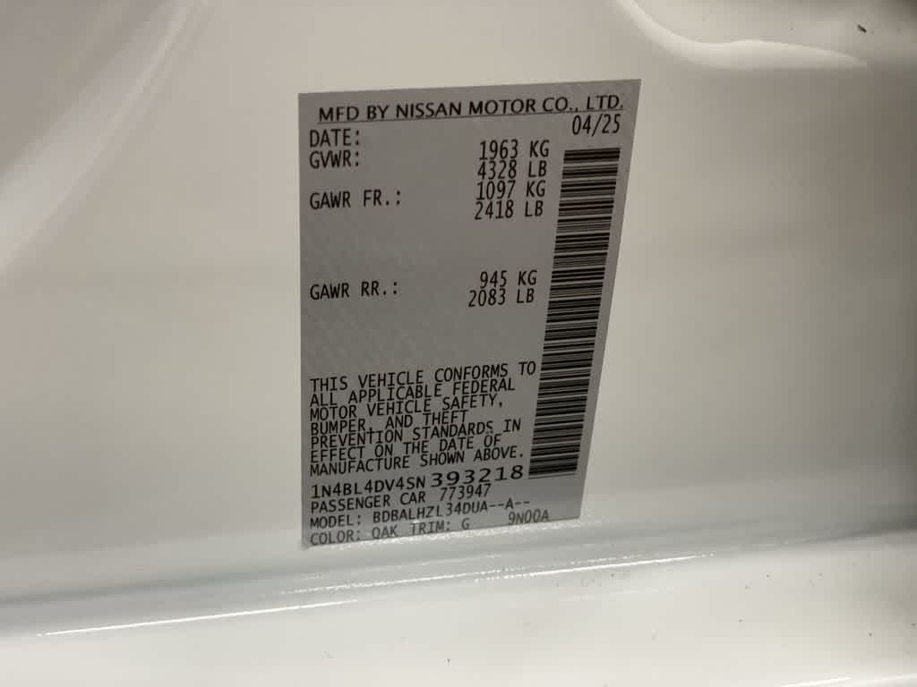 2025 Nissan Altima SV