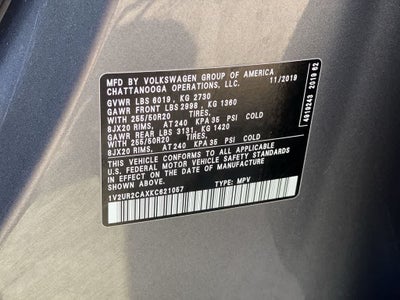 2019 Volkswagen Atlas 3.6L V6 SE w/Technology