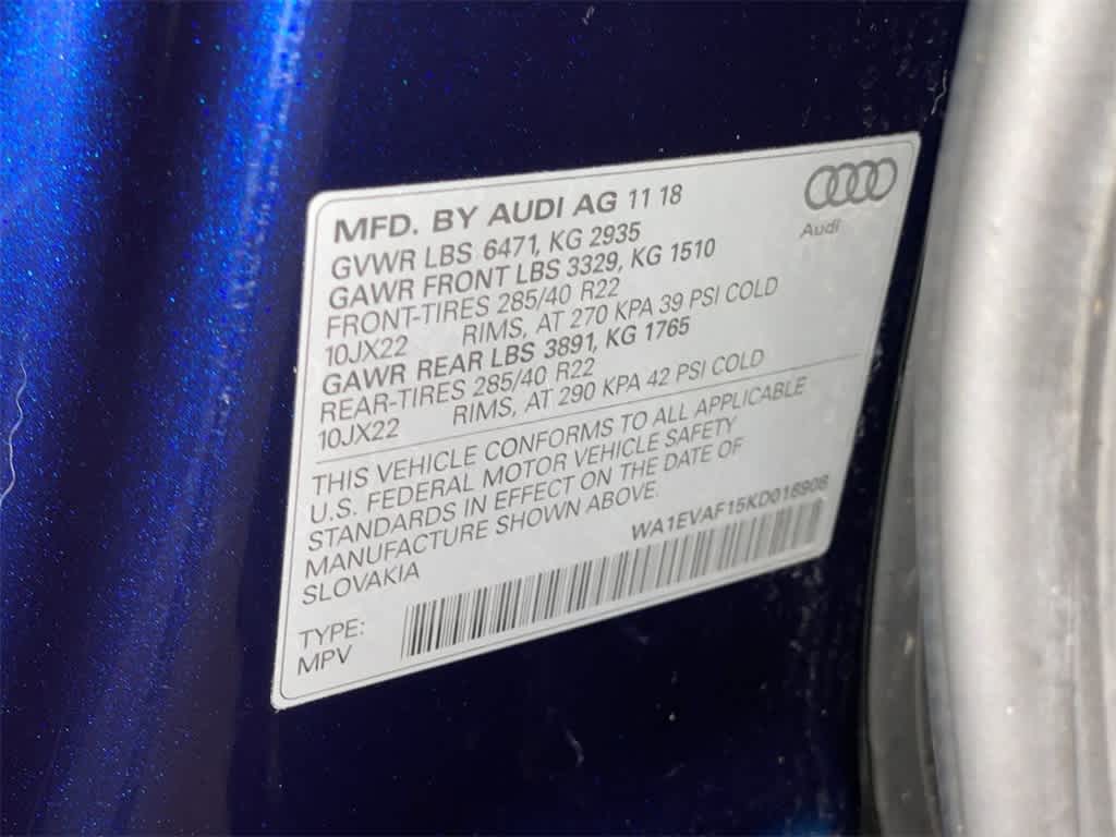 2019 Audi Q8 Premium Plus