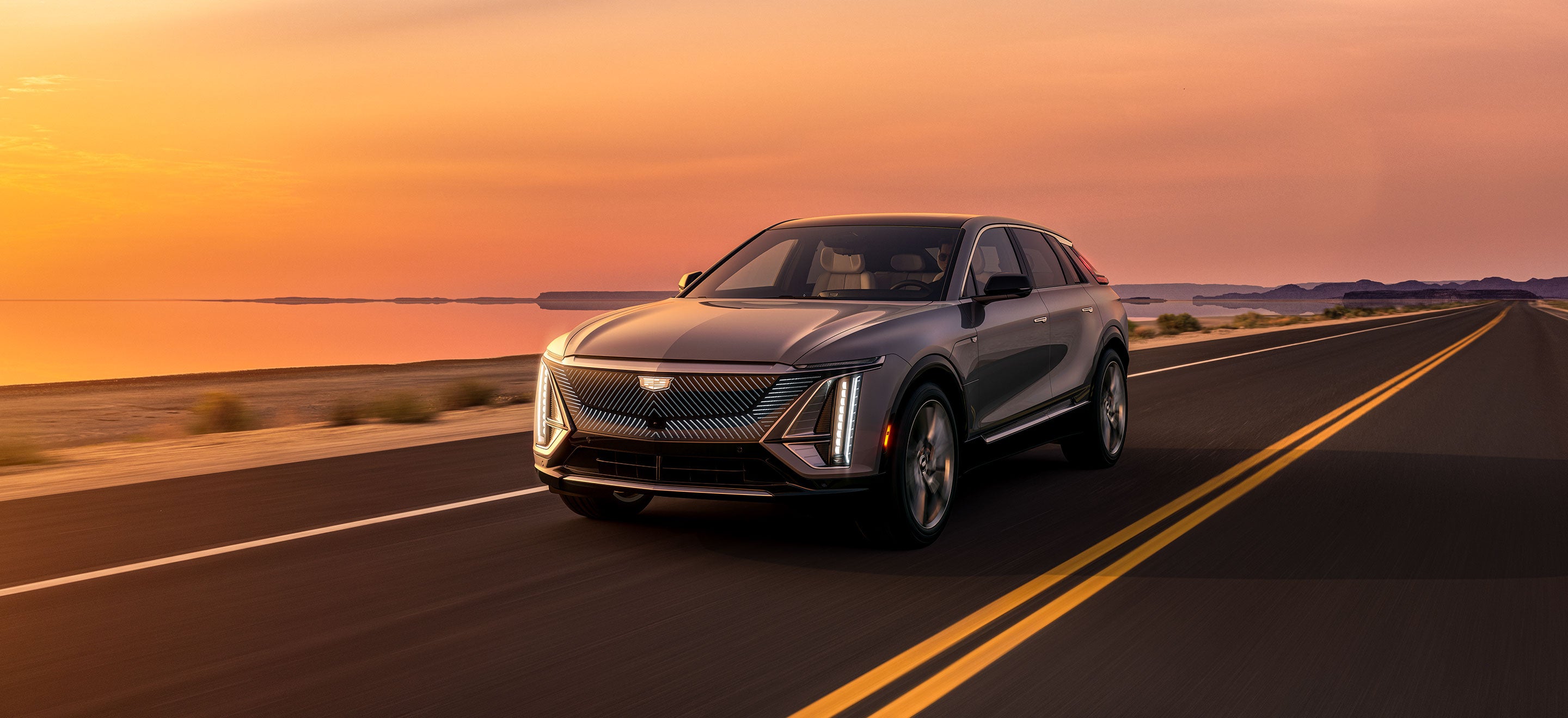 2025 Cadillac Lyriq running on roads